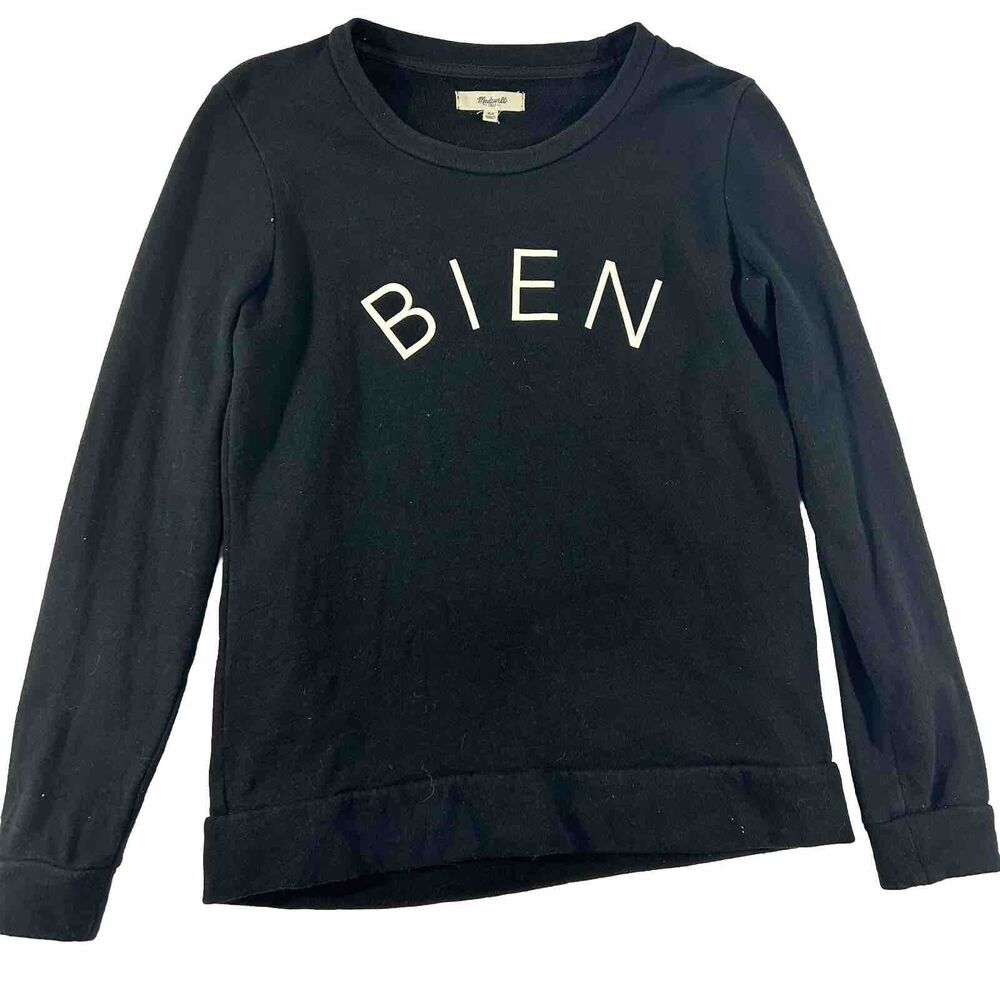 Madewell Black 'BIEN' Sweatshirt